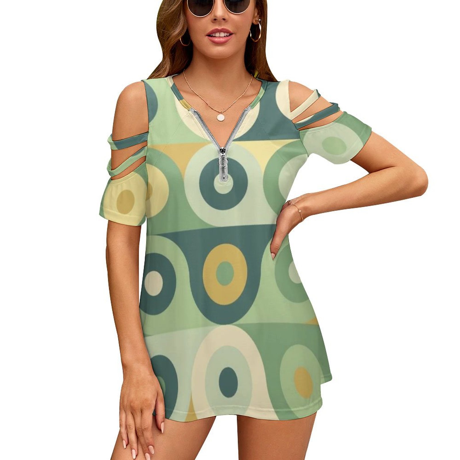 Women'S Fashion In The 70S - Groovy 70's Pattern Women Zipper Various