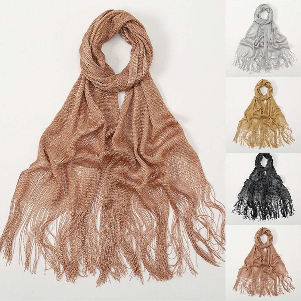Women'S Fashion Poncho - Summer Sun Protection Scarf Gold Silver