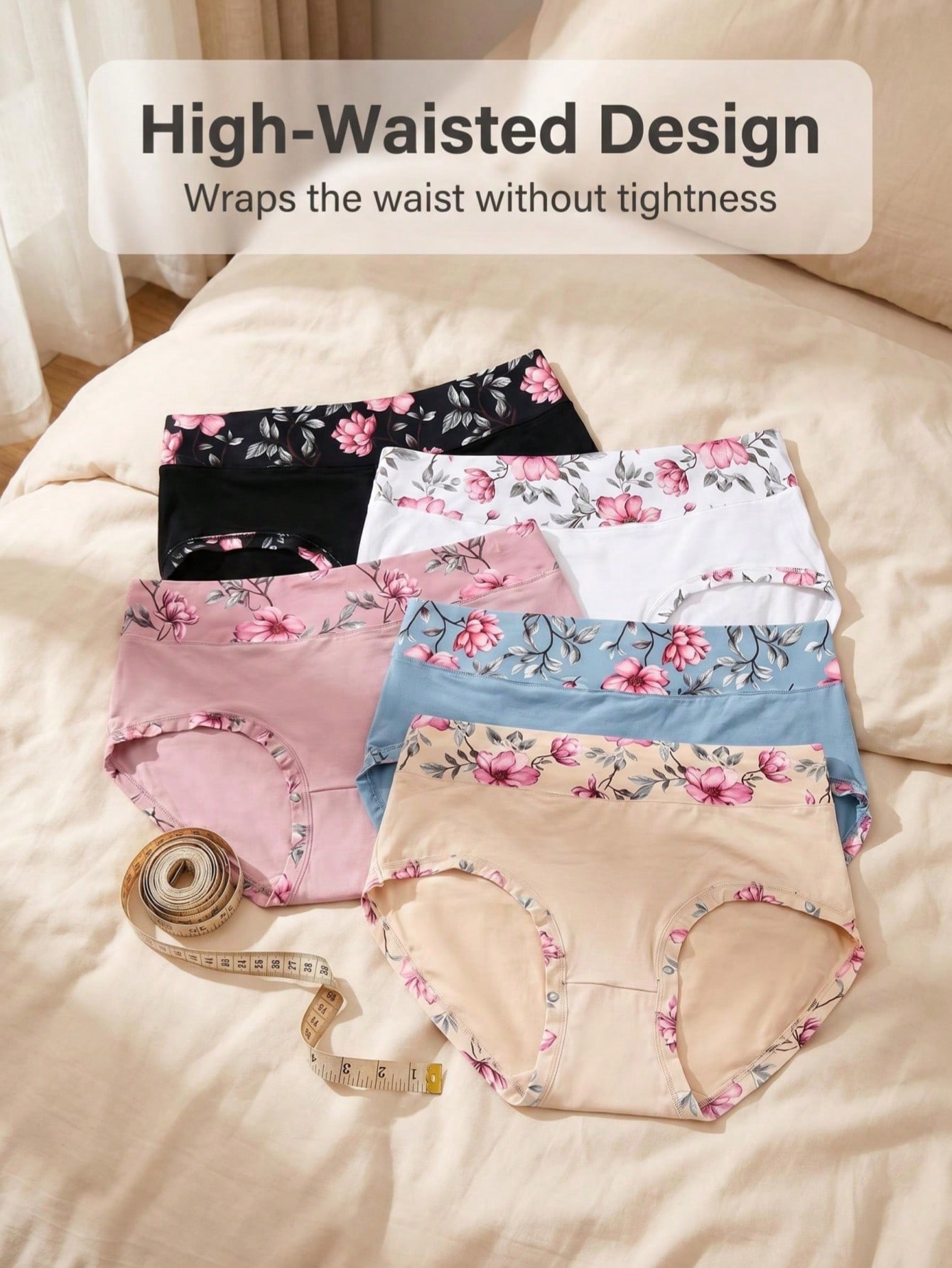 Women Fashion Wear - 5PCS Plus Size Women's Flower Print