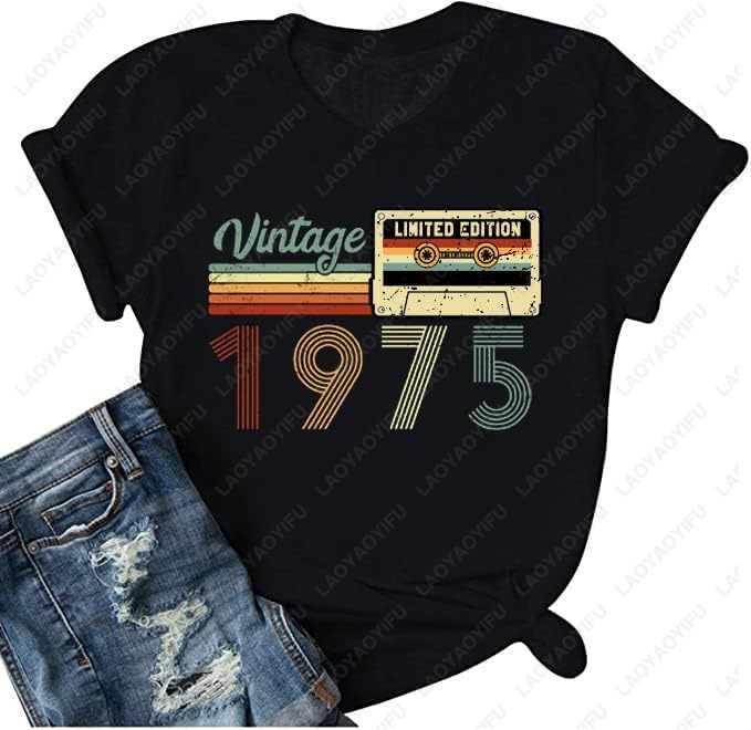 Women'S Fashion In The 70S - Vintage 1975 T-Shirts for Women 50th