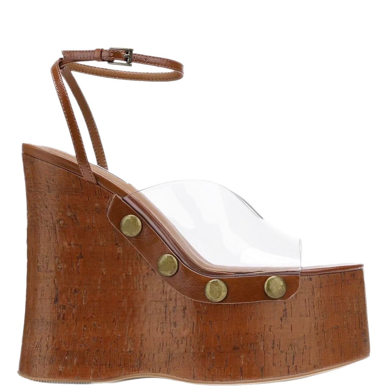 Women Fashion Show - 2026Summer Slope Heel Thick Bottom Women's