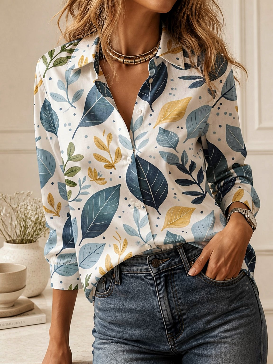 2026Stylish Loose Collared Shi - огляд і ціна Women Fashion Wear
