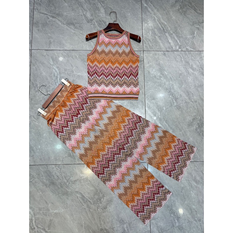 Striped Knit Series Pants Set  - огляд і ціна Wide Leg Palazzo Pants
