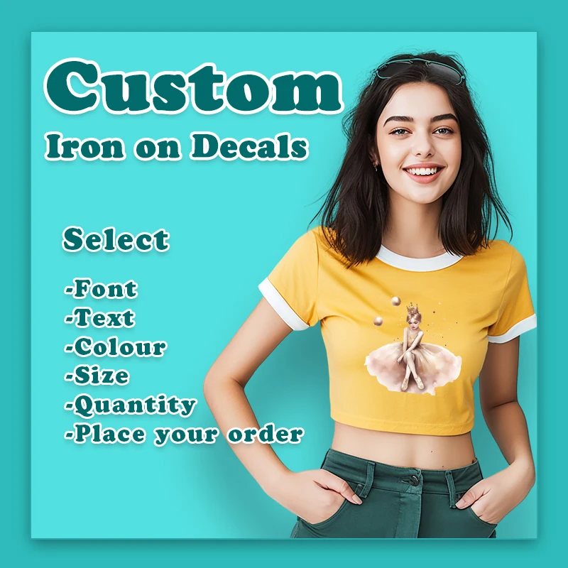 50PCS Custom Thermal Sticker B - огляд і ціна Women Fashion Brand Logo