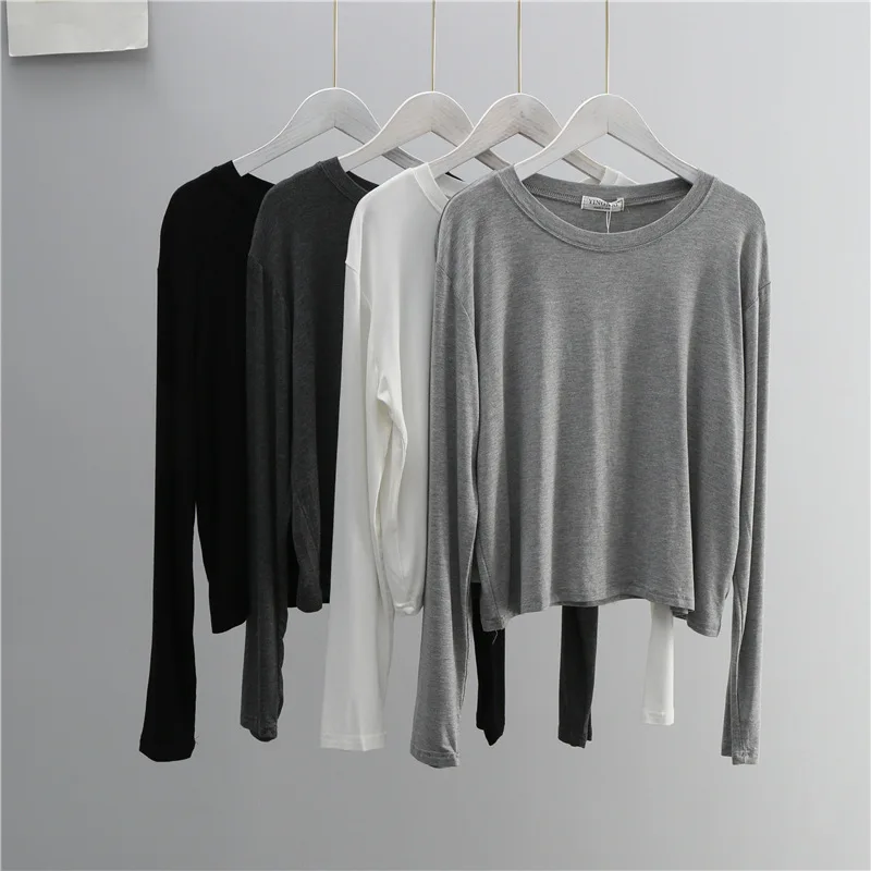 O Neck Cotton Blend Long Sleev - огляд і ціна Women'S Fashion Tops