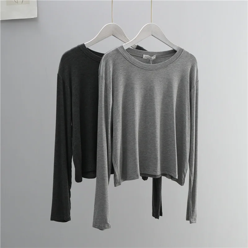 O Neck Cotton Blend Long Sleev - огляд і ціна Women'S Fashion Tops