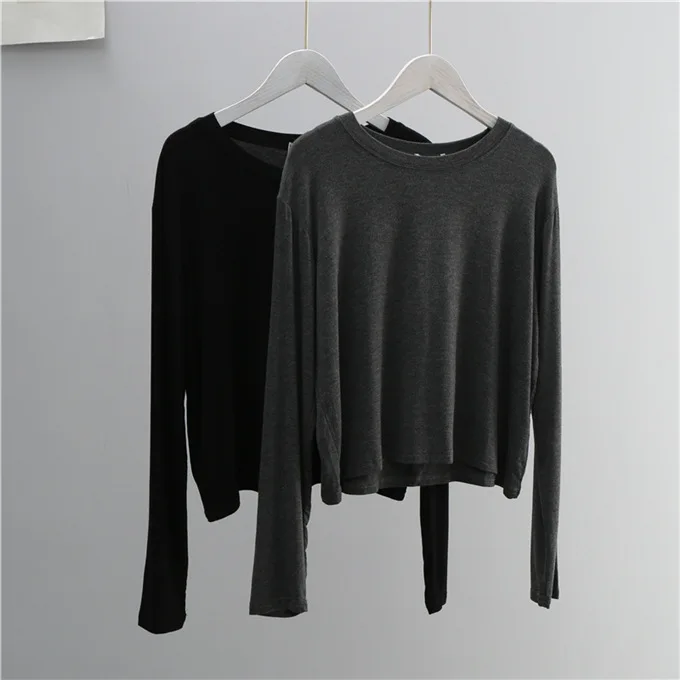O Neck Cotton Blend Long Sleev - огляд і ціна Women'S Fashion Tops