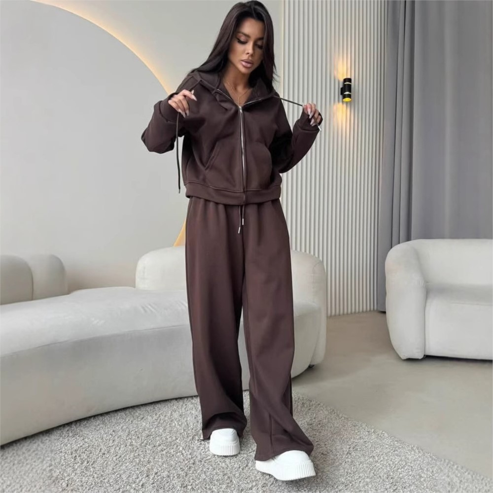 Women's Sports Suit Hooded Swe - огляд і ціна Wide Leg Palazzo Pants