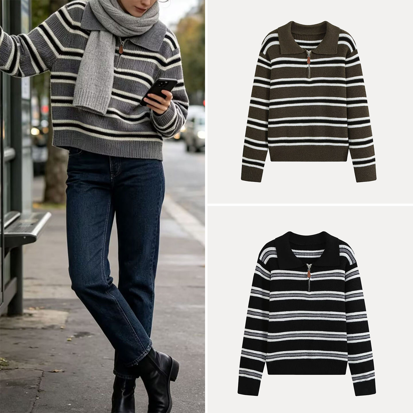 Fashionable Knitted Long Sleev - огляд і ціна Women'S Fashion E Commerce