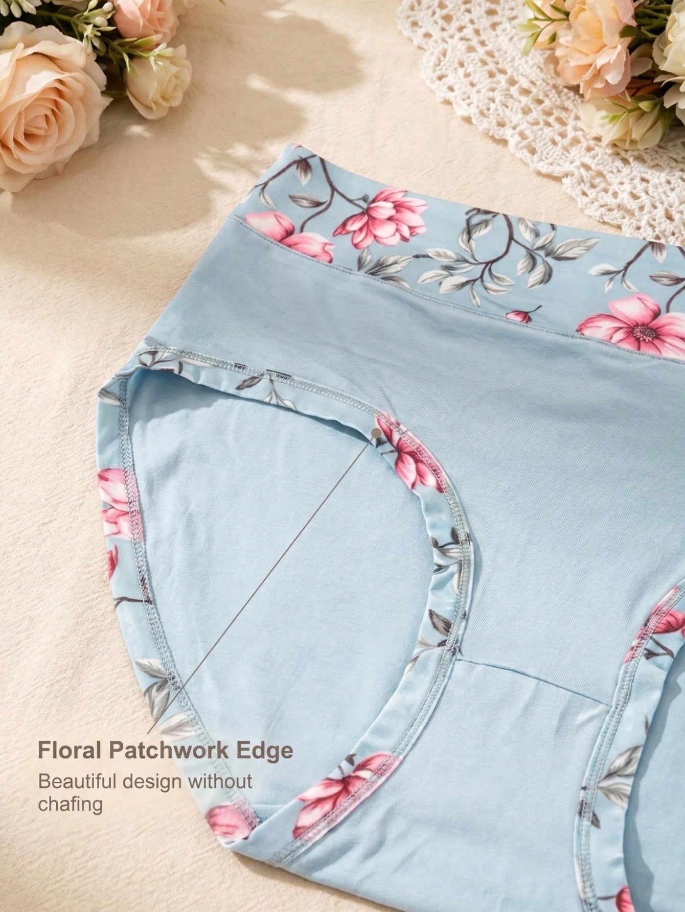 5PCS Plus Size Women's Flower  - огляд і ціна Women Fashion Wear