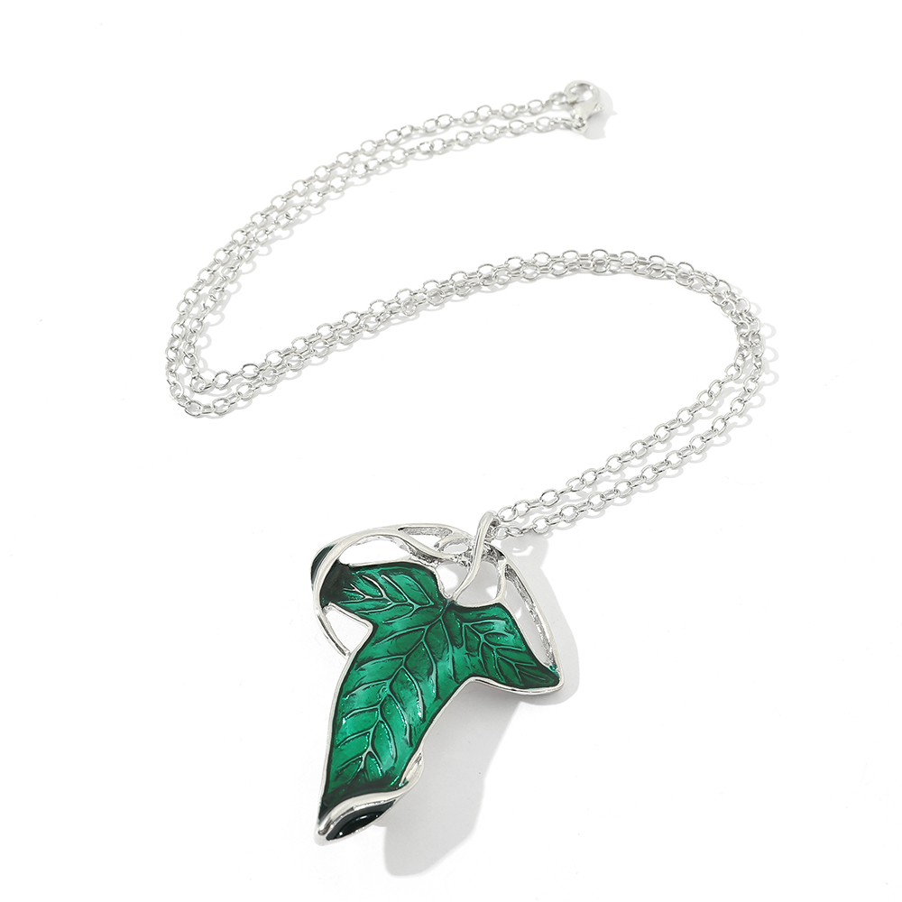 Vintage Green Leaf Pendant Nec - огляд і ціна Women Fashion Hub