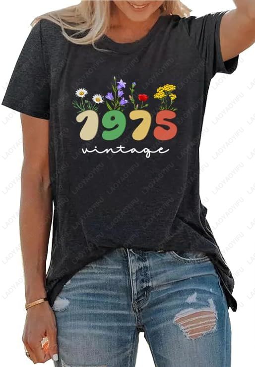 Vintage 1975 T-Shirts for Wome - огляд і ціна Women'S Fashion In The 70S