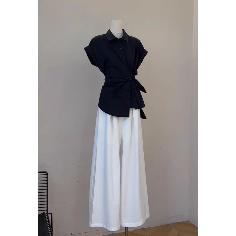 Women's Summer Black Bandage B - огляд і ціна Wide Leg Palazzo Pants