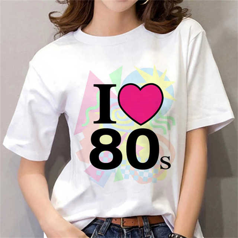 80s Womens T Shirt Femal Black - огляд і ціна Women'S Fashion In The 80S