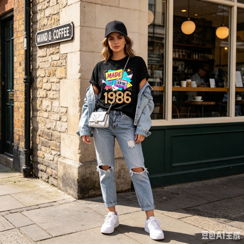 Women Men Retro 80s Graphic Te - огляд і ціна Women'S Fashion In The 80S