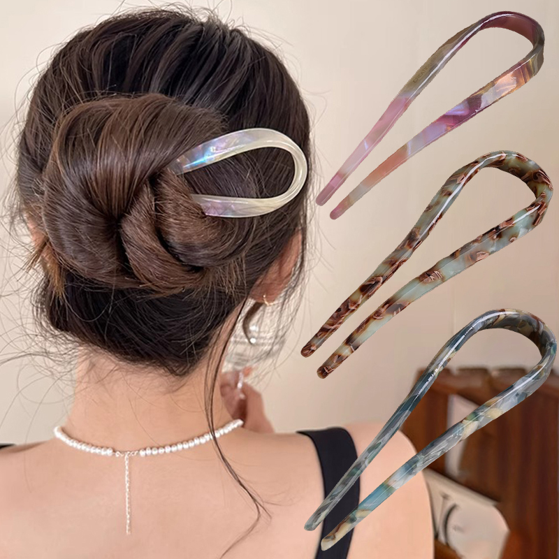 U-Shaped Hair Sticks Acetate A - огляд і ціна Women Fashion Hub