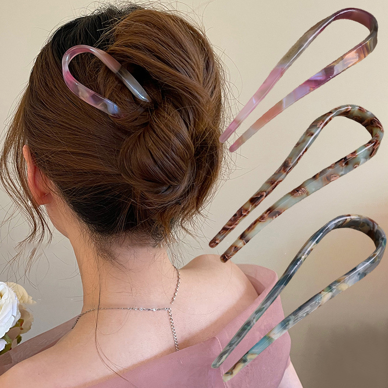 U-Shaped Hair Sticks Acetate A - огляд і ціна Women Fashion Hub