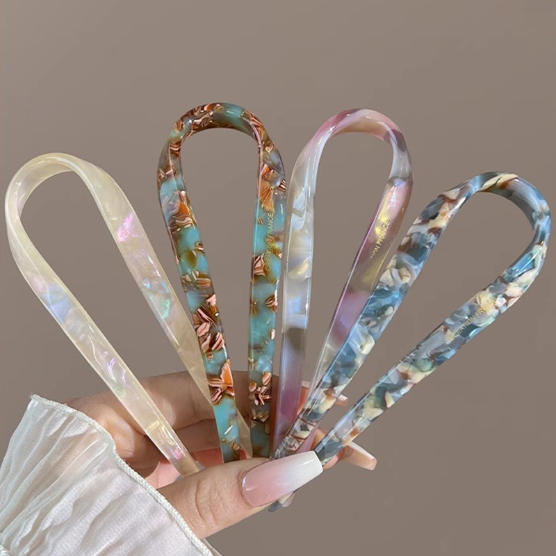 U-Shaped Hair Sticks Acetate A - огляд і ціна Women Fashion Hub