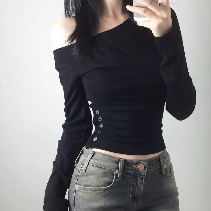 Y2K Vintage Pleated Button T-S - огляд і ціна Women'S Fashion Tops