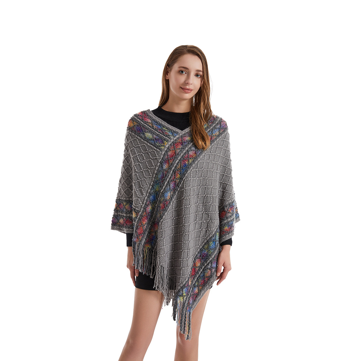 Women Spring Autumn Poncho Uni - огляд і ціна Women'S Fashion Poncho