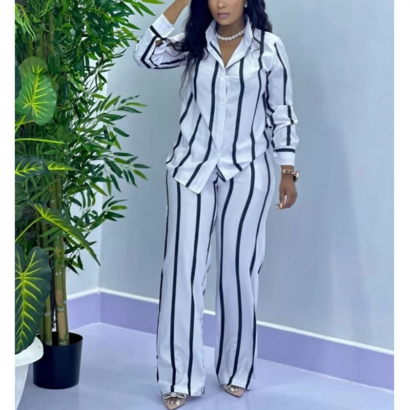 African Fashion Stripe Two Pie - огляд і ціна Wide Leg Palazzo Pants