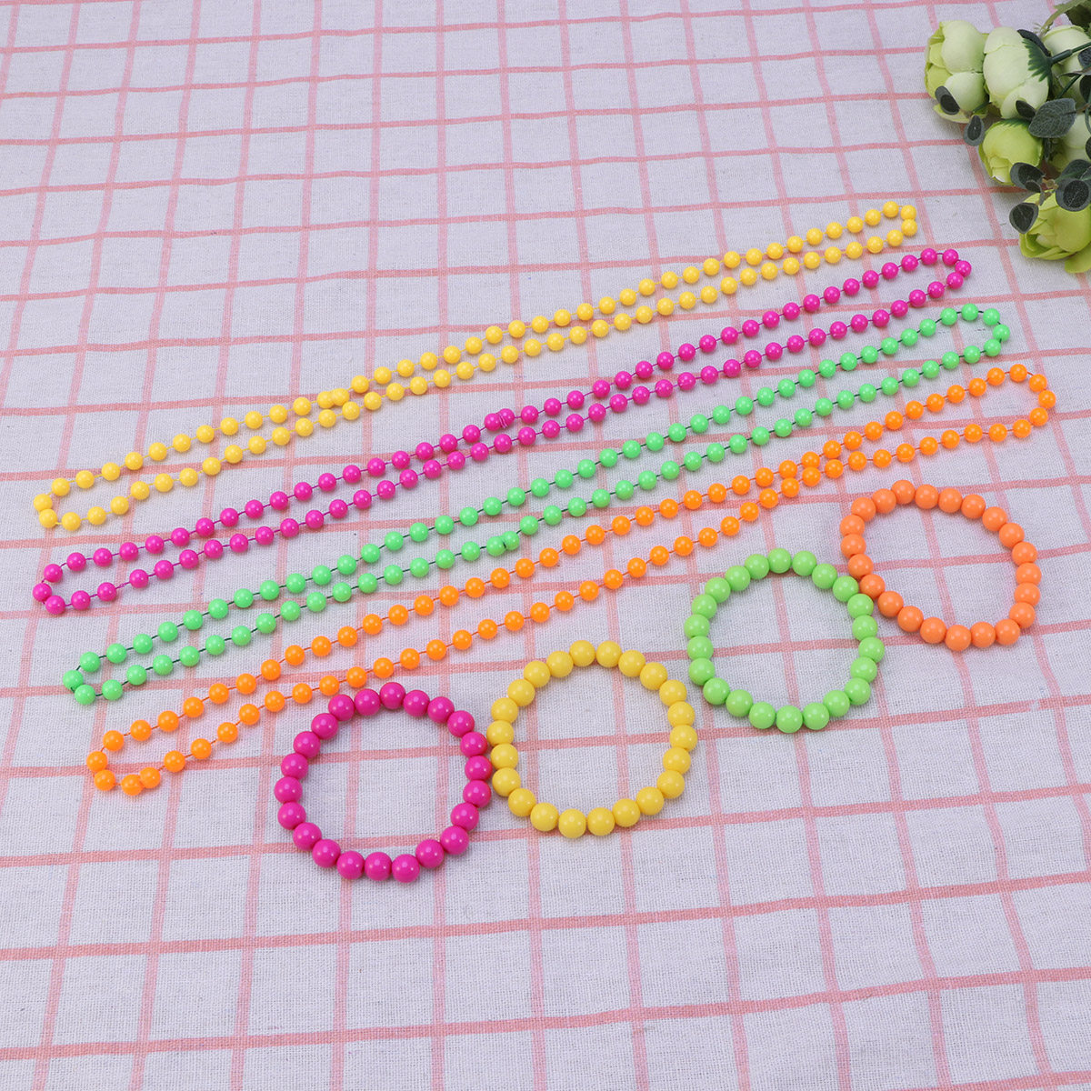 4Pcs Plastic Bead Necklace Wom - огляд і ціна Women'S Fashion In The 80S