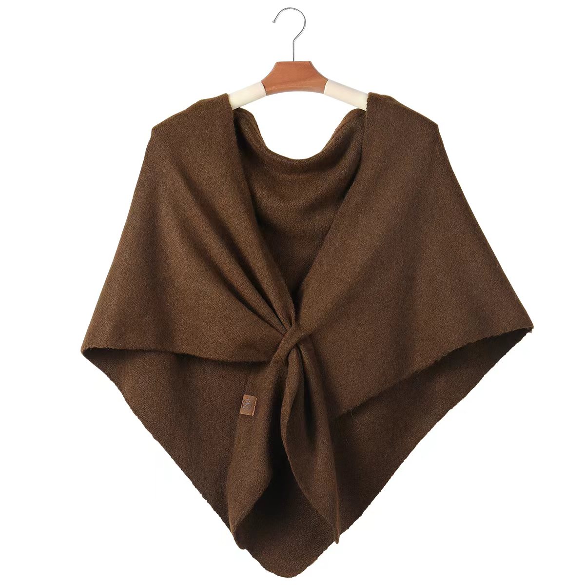 Simple Solid Color Knitted Tri - огляд і ціна Women'S Fashion Poncho