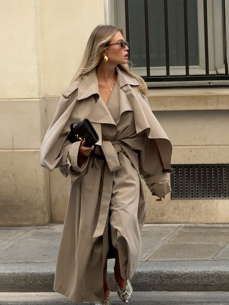 Women's Lace Up Long Trench Co - огляд і ціна Women'S Fashion Raincoat