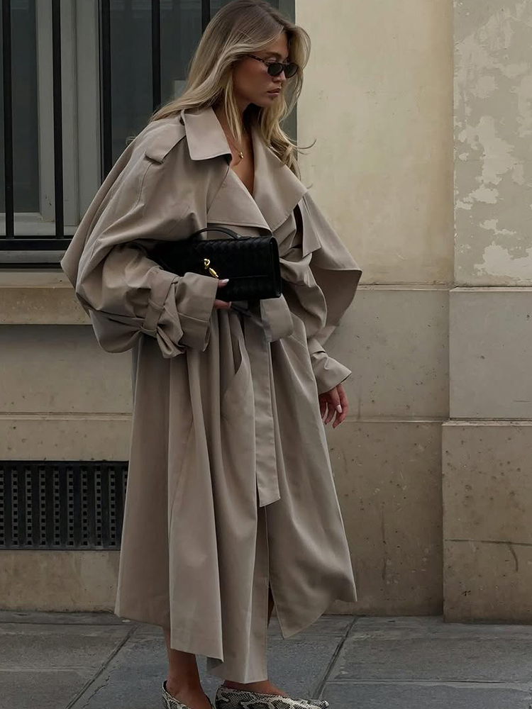 Women's Lace Up Long Trench Co - огляд і ціна Women'S Fashion Raincoat