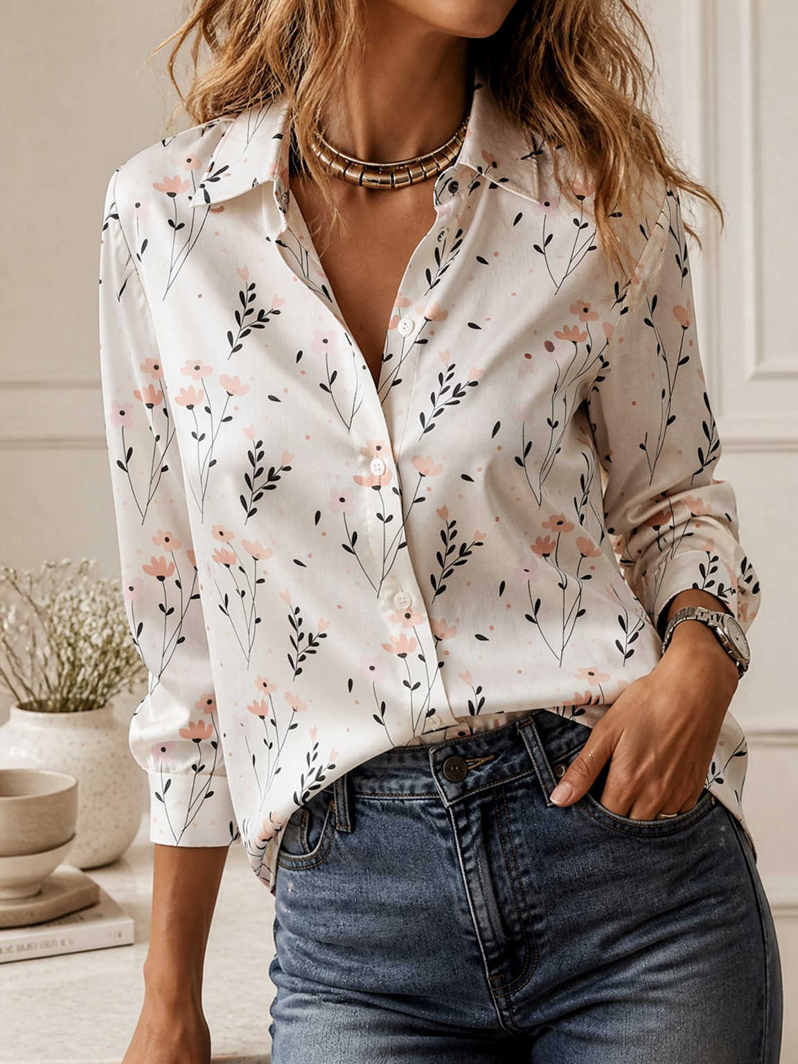 2026Minimalist Button Down Lon - огляд і ціна Women'S Fashion Tops