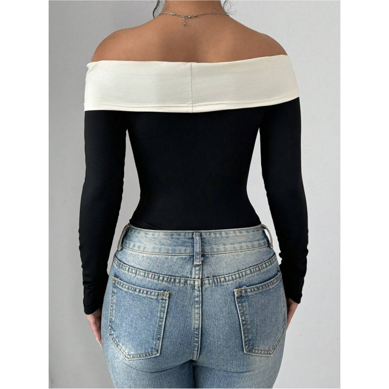 Bowknot Decor Off Shoulder Bod - огляд і ціна Women Fashion Wear