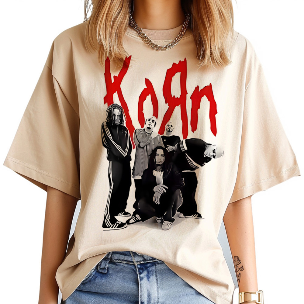 Korn t shirt women korean fash - огляд і ціна Women'S Fashion In The 80S